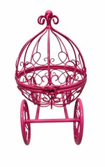 Cinderella Carriage Decorative Hot Pink Metal for Sweet 16 Party Centerpiece