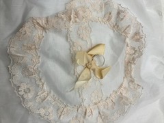 VTG 1950’s Set Of 2 Wedding Or Server Aprons Lace White And Apricot Colors MCM