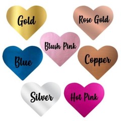 Pink Rose Gold Foil Personalized Wedding Engagement Party Favor Label Stickers