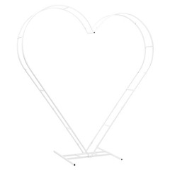 Metal Heart Shaped Wedding Arch Backdrop Stand White for Wedding Ceremony Decor!