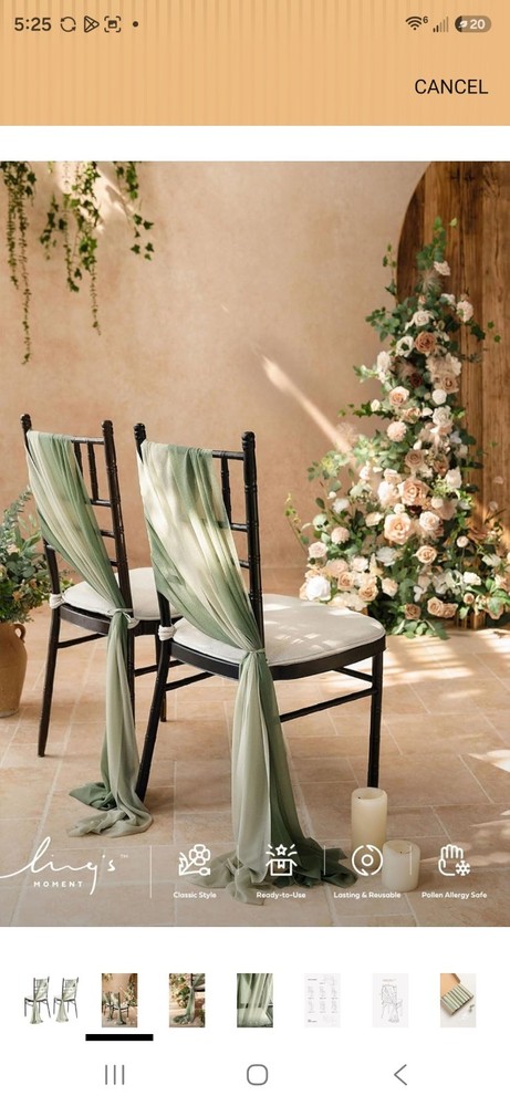 Ling’s moment Artificial Rose & Eucalyptus Aise Decor Green/White Drapes