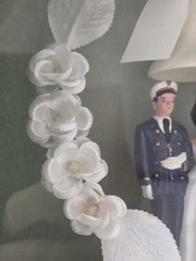 NEW Vintage 1950s Bride and Groom Wedding Cake Topper Soldier Pfeil & Holing NOS