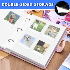 VOKOY 25 Sheets/50 Pages Photo Album Pages for 3 Ring Binder, Self Adhesive S…