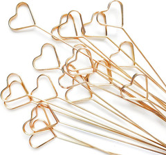 20 Pcs Metal Wire Floral Place Card Holder Pick 13 Inch Gold Photo Clip Memo for