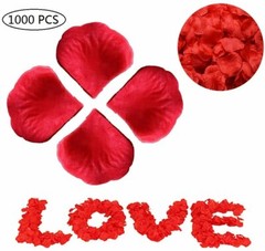 1000PCS Red Artificial Fake Rose Petals Wedding Event Romantic Night Party Decor