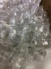 Clear Crystal Like ICE CUBES Decorations 3 /4 & 1inch Cube -100 Pieces Assorted