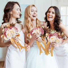 12 Pcs Bridesmaid Bouquets and Bridegroom Groomsmen Boutonniere Set Artificial B