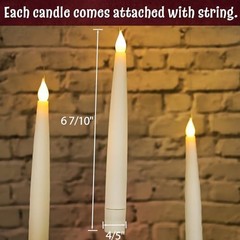 Halloween Decorations – Floating Candles with Pillar Candles with Wand Remote