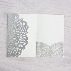 25/50PCS Personalized Laser Cut Printing Wedding Invitation Cards with Envelopes