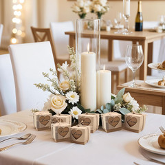 Small Gift Boxes, Party Favor Boxes, 2 x 2 x 2 Inches 50 Pack for Guests Bridal