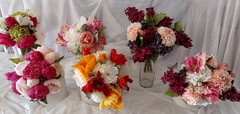 Custom Beautiful Hand Made Purple, Burgundy Pink Bridal Wedding Bouquet