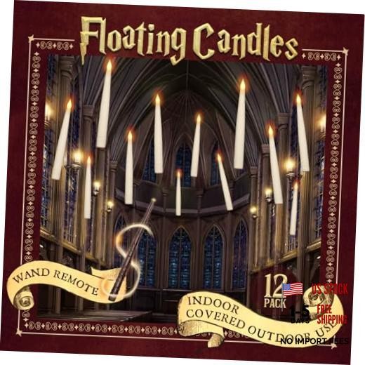 Halloween Decorations – Floating Candles with Pillar Candles with Wand Remote