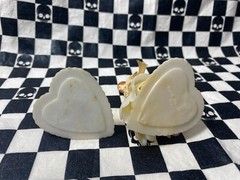 Vintage Bride Groom Wedding Cake Toppers White Brown Hair 60s Hong Kong Plastic
