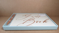 NEW Punch Studio GUEST BOOK 100 Lined Pages with Gold Pen Party Event SEALED BOX