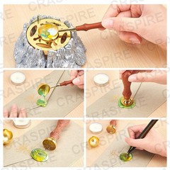 CRASPIRE Twinkle Star Wax Seal Stamp Four-Pointed Stars Vintage Sealing Wax S…