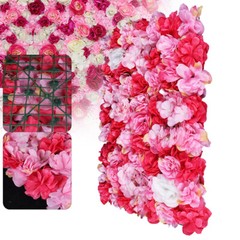 12x Artificial Flower Wall Rose Wall Diy For Wedding Background Wall Decor