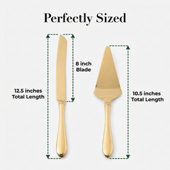 Gold Stainless Steel Cake Serving Set – Cake Knife and Server – Cake Serving …