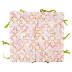 1m × 1m Silk Rose & Hydrangea Flower Wall Panel Artificial Floral Backdrop