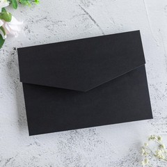 FEIYI 20 PCS Black Tri-fold Laser Cut Wedding 5.12 x 7.1 inches,