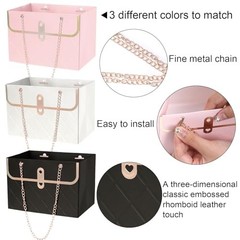 6pcs Flower Paper Gift Box Bouquet Storage Bucket Handbag white,pink,black