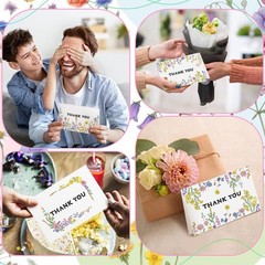 Saillong 12 Pack Thank You Diamond Painting Greeting Card Kit DIY Thanks Flow…