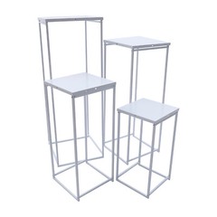 4x Metal Flower Rack Vase Stand Prop Geometric Column Wedding Party Decor 4-Size
