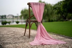 Mothers Day Cheesecloth Table Runner Gauze20 Inch0 FT Rustic Boho 1 Dusty Rose