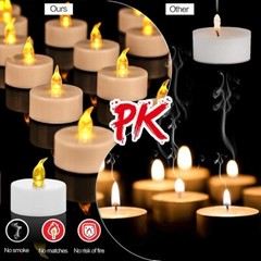 2000Pcs Artificial Rose Petals + 24 LED Candles Romantic Night Propose Set US