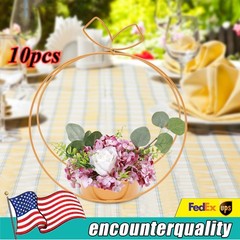 Elegant Wedding Centerpieces Party Decor 10Pc Metal Geometric Gold Centerpiece