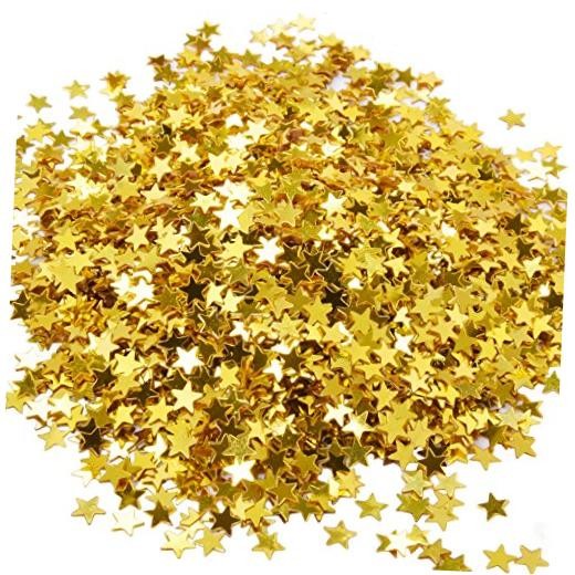 Gold Star Confetti Table Glitter Confetti Metallic Foil Stars Sequin for Grad
