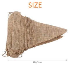 3.7M Rustic Jute Hessian Burlap Lace Bunting Shabby Chic Wedding Banner Q9M7