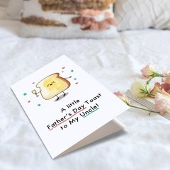 Spercy Cute Fathers Day Card for Uncle, Toast Uncle Father’s Day Card, A Litt…