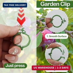 100 Pcs Plant Support Clips, Secure Plastic Plant Clips for Support Grape Vine,