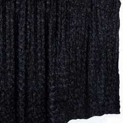 8 ft x 8 ft BLACK Satin Rosette Backdrop CURTAIN Photo Booth Decorations Party