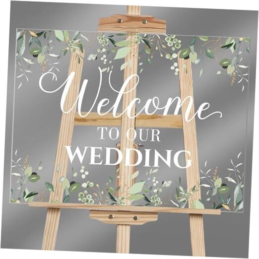 Welcome to Our Wedding Sign 24 x 18 Inch Welcome Wedding Sign for Wedding