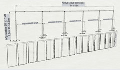 QUICK BACKDROP KIT 12 FT x 24 FT- 60 FT WIDE PIPE WITH DRAPE (BLACK DRAPE)