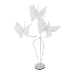 3* White Artificial Butterfly Decorations Floorstanding Fake Butterfly Décor