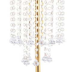 10Pcs Luxurious Acrylic Crystal Flower Stand Wedding Centerpieces on Floor Gold.