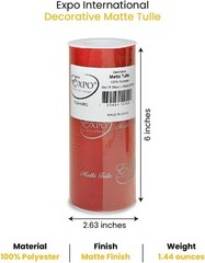 Luxurious Matte Red Tulle Fabric – 6×25 Yards for Costumes and Decorations
