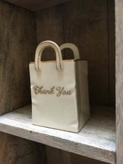 Lenox Porcelain Thank You Party Favors Gift Set Of 10 Ivory Gold 3″ NEW