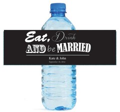 100 Contemporary Wedding Water Bottle Labels Personalized Bridal Shower Party