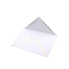 A7 Envelopes – V Flap Foil Border Luxury Mailing for 25 Pack, White