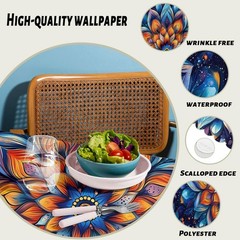 Mandala Decorative Rectangle Table Cloth 70″ x 52″ (Rectangular), Mandala_20
