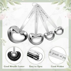 Umigy 12 Set Heart Shaped 3.94 x 5.91 inches (10 x 15 cm) bag, Silver