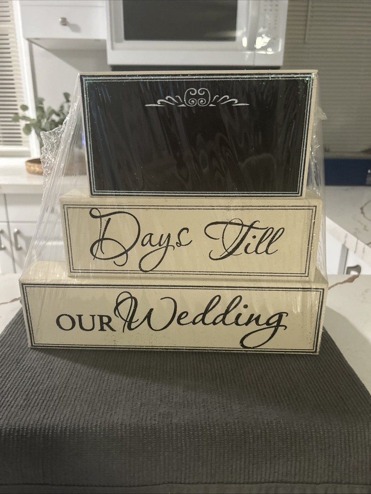 Darice Chalkboard Wedding Day Countdown Blocks