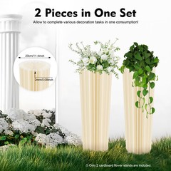 2Pcs 39.4 inch Tall Flower Vase Flowers Stand for Party Tables Decorations