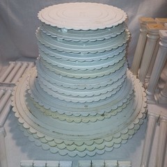 Wilton Circles of Strength Cake Separator Plates Scalloped 9” – 18” and Pillars