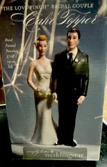 «Love Pinch» Weddingstar Funny Wedding Cake Topper Porcelain-Hand painted NIB