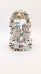 Vintage Dreamsicles Wedding Cake Topper Pastel Floral ‘Kristin’