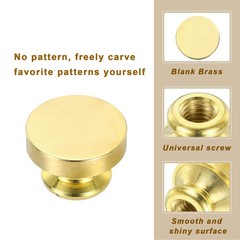 20mm Blank Wax Seal Stamp Round Sealing Wax Stamp Vintage Brass Head